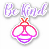 Seien Sie freundlich, niedliche Bienenabbildung Aufkleber (Vorderseite)