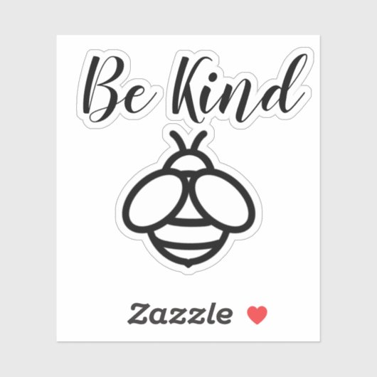 Seien Sie freundlich, niedliche Bienenabbildung Aufkleber (Blatt)