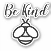 Seien Sie freundlich, niedliche Bienenabbildung Aufkleber (Vorderseite)