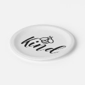 Seien Sie freundlich - niedliches Bienendesign Pappteller (Schrägansicht)