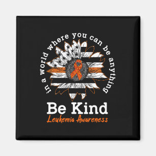Seien Sie freundlich Orange Ribbon Sonnenblumen Ki Magnet