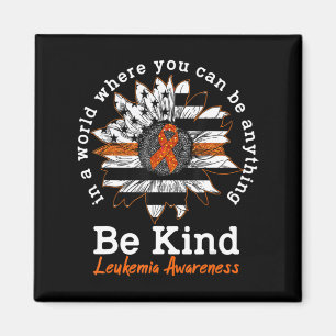 Seien Sie freundlich Orange Ribbon Sonnenblumen Ki Magnet