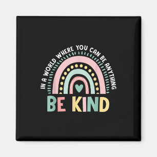 Seien Sie freundlich Pastell Rainbow Daisy Back to Magnet