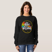 Seien Sie freundlich Rainbow Gay Gbt Pride Allily Sweatshirt (Vorne ganz)
