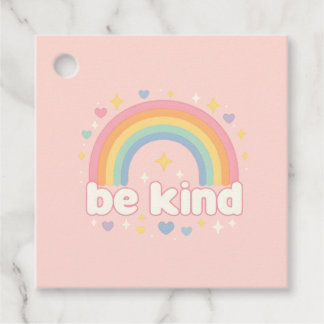 Seien Sie freundlich - Rainbow Pastel-Positionieru Geschenkanhänger