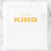 Seien Sie freundlich Rechteckiger Aufkleber (Tasche)