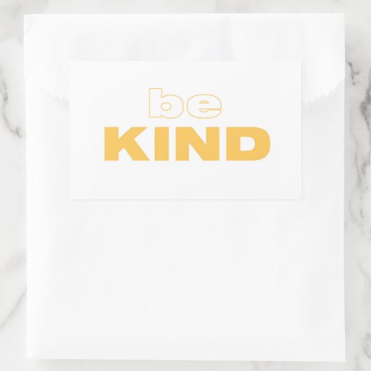 Seien Sie freundlich Rechteckiger Aufkleber (Tasche)