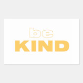 Seien Sie freundlich Rechteckiger Aufkleber (Vorderseite)