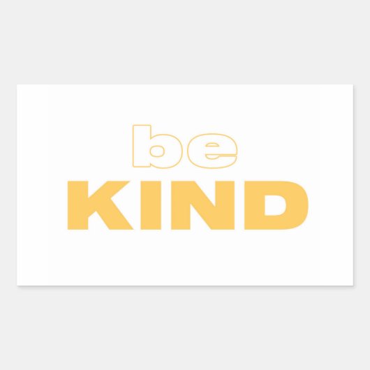 Seien Sie freundlich Rechteckiger Aufkleber (Vorderseite)