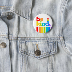 Seien Sie freundlich regenbogenfarbener grafischer Button