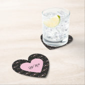 Seien Sie freundlich rosa Herz auf winzigen Rose u Untersetzer (Vor Ort)