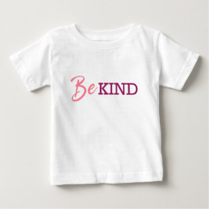 Seien Sie freundlich rosa und Lila Gradient Text D Baby T-shirt
