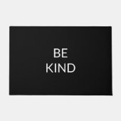 Seien Sie freundlich Schwarz-Weiß-schlicht minimal Fußmatte (Vorderseite)