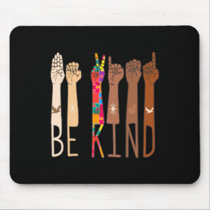 Seien Sie freundlich Signage Sprache Asl Puzzle Au Mousepad