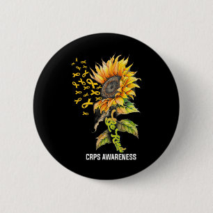 Seien Sie freundlich Sonnenblumen Crps-Bewusstsein Button