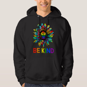 Seien Sie freundlich Sonnenblumen-Power Fliegen Lg Hoodie
