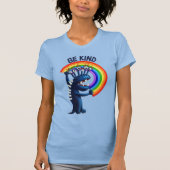 Seien Sie freundlich - Süße Figur-Regenbogen-Posit T-Shirt (Vorderseite)