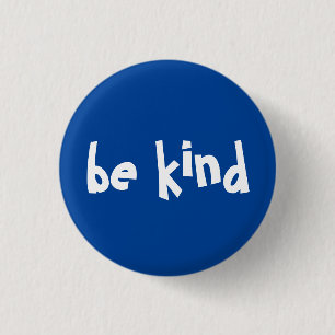 Seien Sie freundlich Typografie Navy Blue White Bu Button