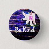 Seien Sie freundlich und Abstrakte Blume Button (Vorderseite)