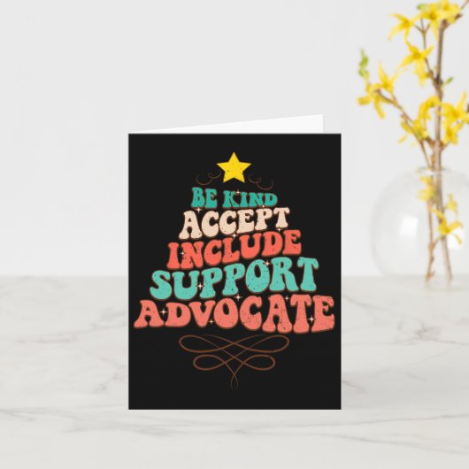 Seien Sie freundlich und akzeptieren Sie Weihnacht Karte (Gelbe Blume)