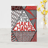 Seien Sie freundlich und ändern Sie sich - Grußkar Karte (Gelbe Blume)