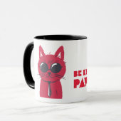 Seien Sie freundlich und Bleibe paw-sitiv Tasse (Vorderseite Links)