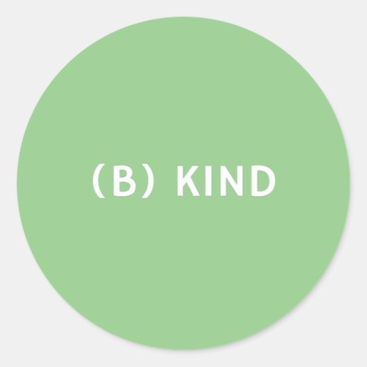 Seien Sie freundlich und freundlich gegen Mobbing Runder Aufkleber (Vorderseite)