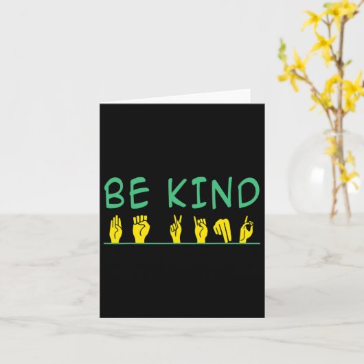 Seien Sie freundlich und geben Sie sich als Zeiche Karte (Gelbe Blume)