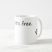 Seien Sie freundlich und kostenlos - inspirierende Kaffeetasse (VorderseiteRechts)