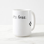 Seien Sie freundlich und kostenlos - inspirierende Kaffeetasse (VorderseiteRechts)