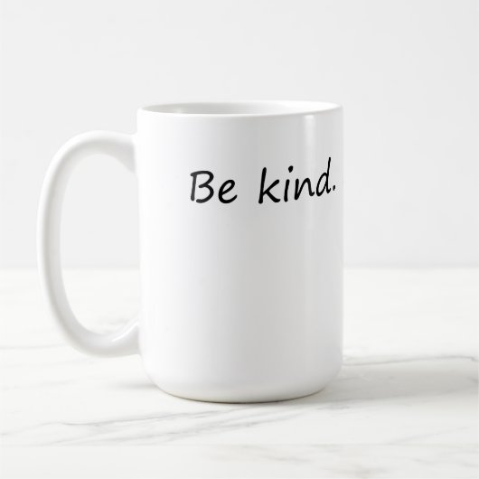 Seien Sie freundlich und kostenlos - inspirierende Kaffeetasse (Links)