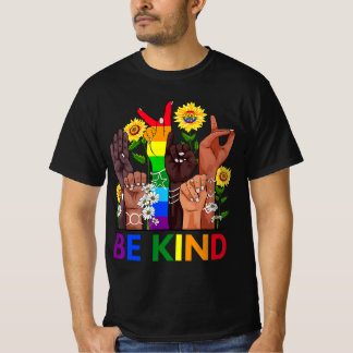 Seien Sie freundlich und sprechen Sie LGBTQ Gay Le T-Shirt