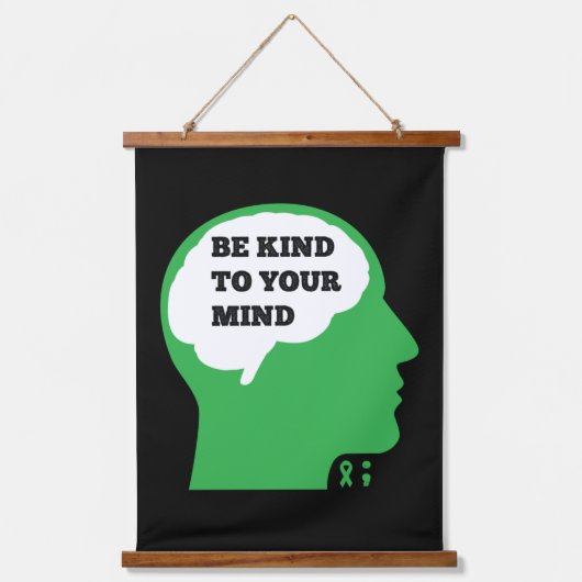 Seien Sie freundlich zu Ihrem Bewusstsein für psyc Wandteppich Mit Holzrahmen (Vorderseite)