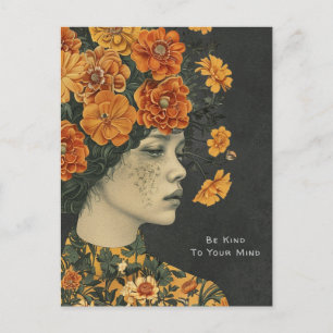 Seien Sie freundlich zu Ihrem Geist künstlerisch Postkarte