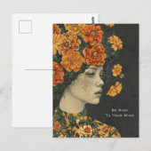 Seien Sie freundlich zu Ihrem Geist künstlerisch Postkarte (Vorne/Hinten)