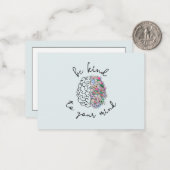 Seien Sie freundlich zu Ihrem Geist, wie das Gehir Mitteilungskarte (Vorderseite/Rückseite Beispiel)