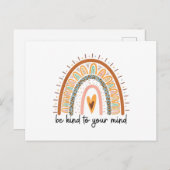 Seien Sie freundlich zu Ihren geistigen Gesundheit Postkarte (Vorne/Hinten)