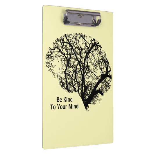 Seien Sie freundlich zu Ihrer Gehirngelbe Zwischen Klemmbrett (Rechts)