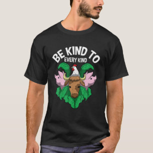 Seien Sie freundlich zu jeder Art lustige Vegane v T-Shirt