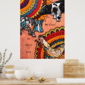 Seien Sie freundlich zu jeder Art Poster (Küche)