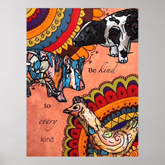 Seien Sie freundlich zu jeder Art Poster (Vorne)