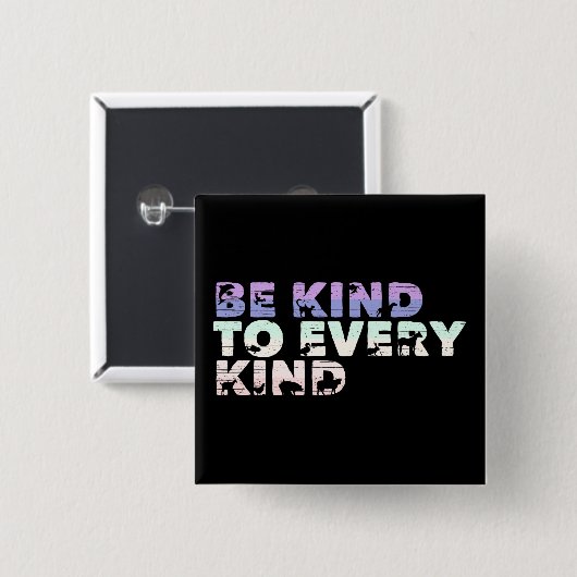 Seien Sie freundlich zu jeder Art: Vegane tierisch Button (Vorne & Hinten)