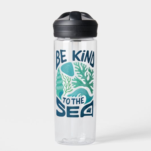 Seien Sie freundlich zu Sea - Ocean Conservation Ö Trinkflasche (Vorderseite)
