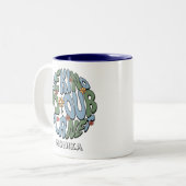 Seien Sie freundlich zu unserem Planeten - retten Zweifarbige Tasse (Vorderseite Links)