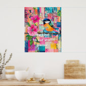 Seien Sie freundlich zu unseren Mitarbeitern Poster (Küche)