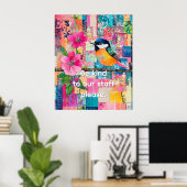 Seien Sie freundlich zu unseren Mitarbeitern Poster (Heimbüro)