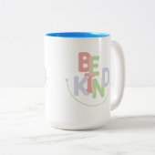 Seien Sie freundlich Zwei-Tone-Tasse Zweifarbige Tasse (VorderseiteRechts)