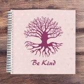 Seien Sie freundlicher Baum in Burgund mit rosa He Notizblock