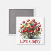 Seien Sie freundlicher Blumenmagnet Magnet (Vorderseite/Rückseite)