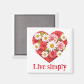 Seien Sie freundlicher Blumenmagnet Magnet (Vorderseite/Rückseite)